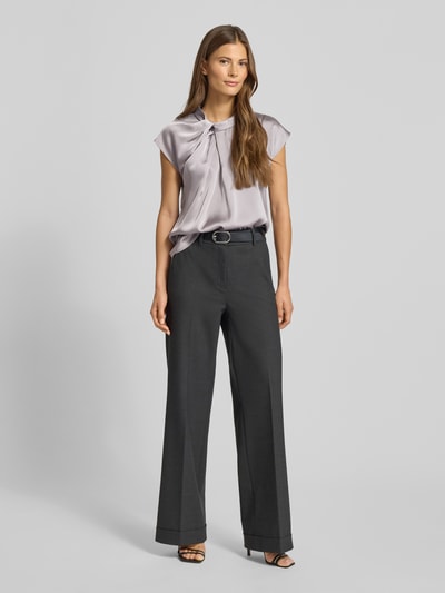 Blusenshirt mit Stehkragen - Mittelgrau