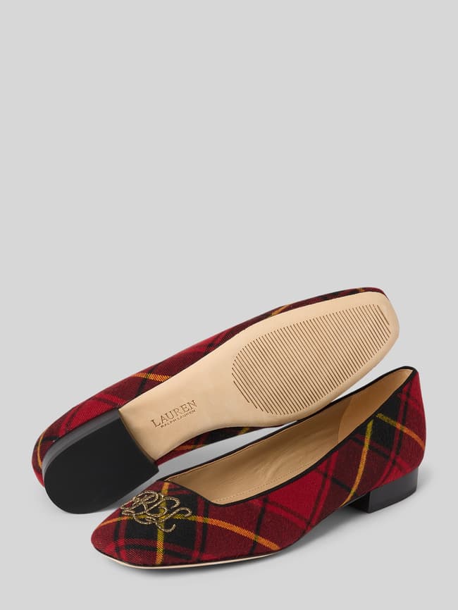 Ballerinas mit Label-Stitching - Black