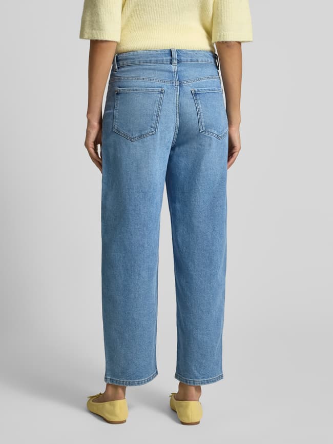 Barrel Jeans mit Eingrifftaschen - Jeansblau