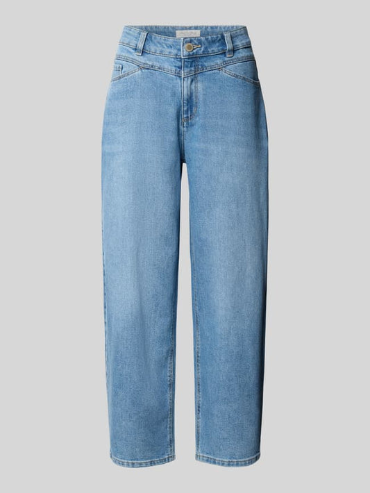 Barrel Jeans mit Eingrifftaschen - Jeansblau