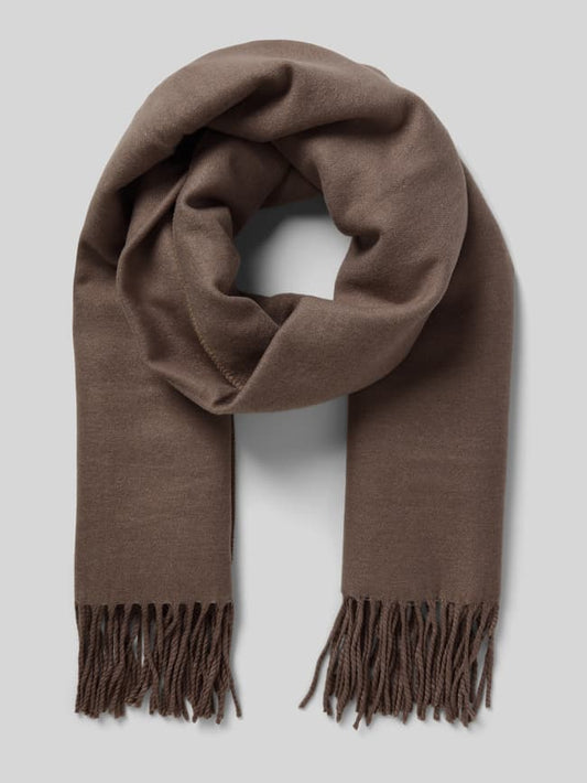 Schal mit Fransen - Taupe