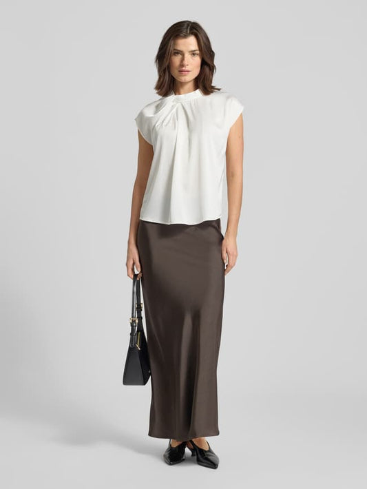 Blusenshirt mit Stehkragen - Offwhite