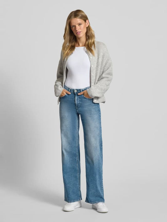 Loose Fit Jeans aus Baumwoll-Mix Modell 'MADISON' - Hellblau
