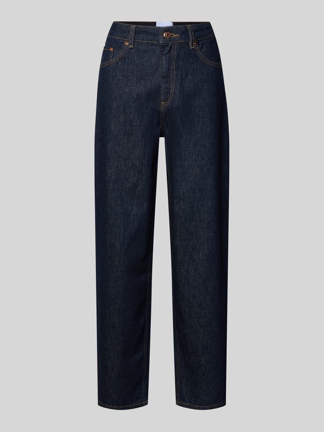 Blue Denim in modernem Barell-Schnitt und hoher Taille - curated by Maja Weyhe - Jeansblau