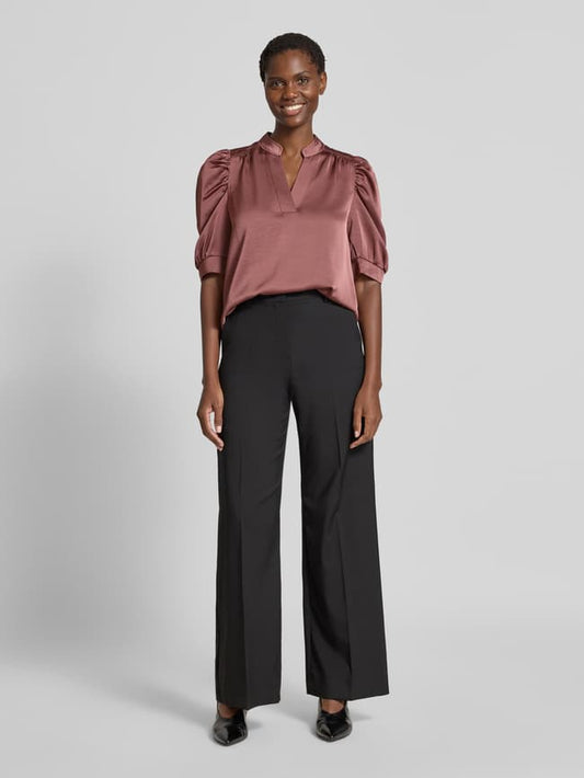 Regular Fit Blusenshirt mit Puffärmeln Modell 'Roella' - Altrosa