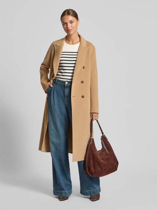 Longsleeve mit Rundhalsausschnitt Modell 'KATHARIN' - Ecru Melange