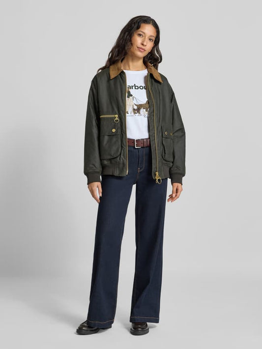 Oversized Langarmshirt aus reiner Baumwolle Modell 'WOODHOUSE' - Weiss