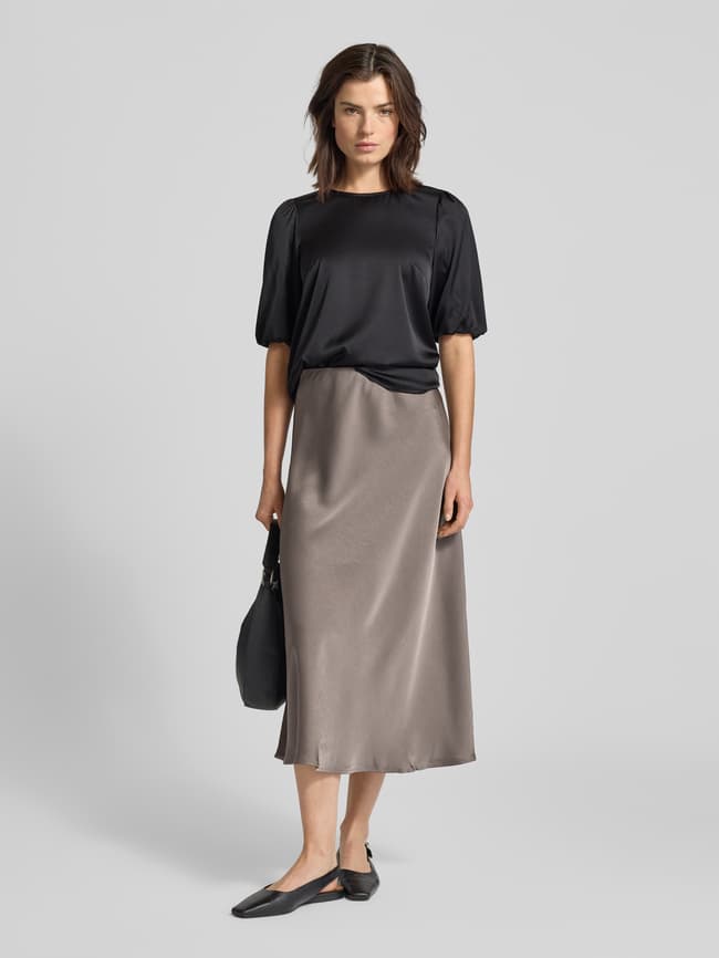 Blusenshirt mit Rundhalsausschnitt - Black