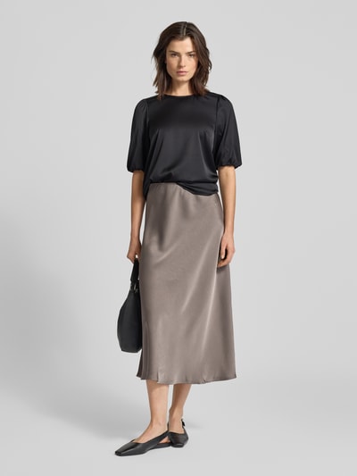 Blusenshirt mit Rundhalsausschnitt - Black