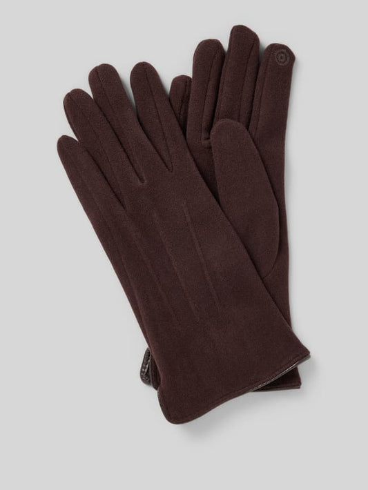 Handschuhe mit Teilungsnähten - Dunkelbraun