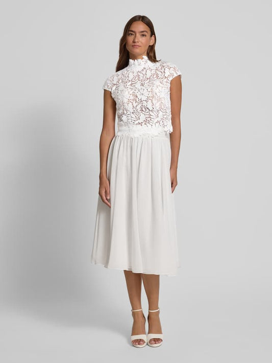 Regular Fit Blusentop mit Stehkragen - Offwhite