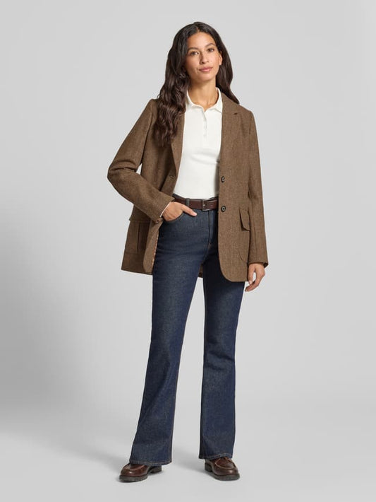 Regular Fit Poloshirt mit Knopfleiste - Offwhite