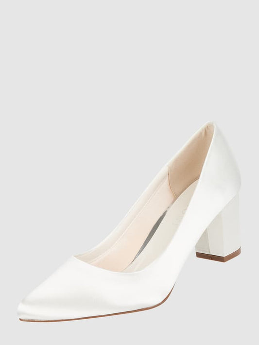 Brautschuhe aus Satin Modell 'Debora' - Offwhite
