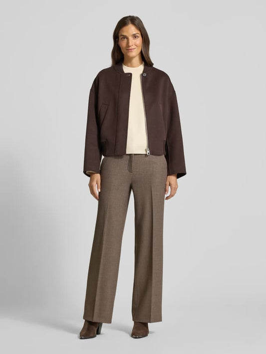 Hose mit Bügelfalten Modell 'AMELIE' - Mittelbraun