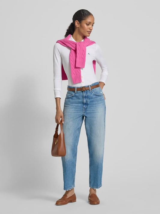 Boyfriend Jeans im Used-Look - Jeansblau