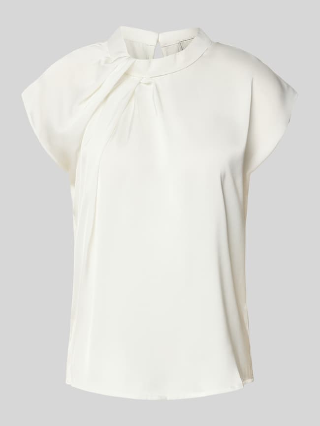 Blusenshirt mit Stehkragen - Offwhite