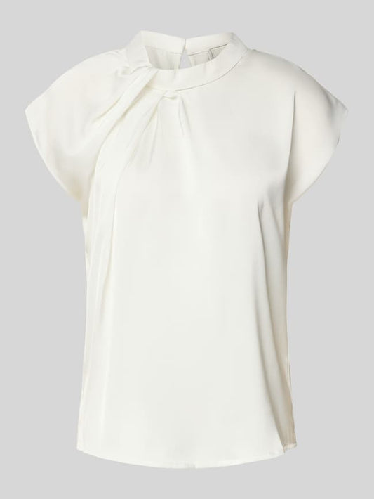 Blusenshirt mit Stehkragen - Offwhite