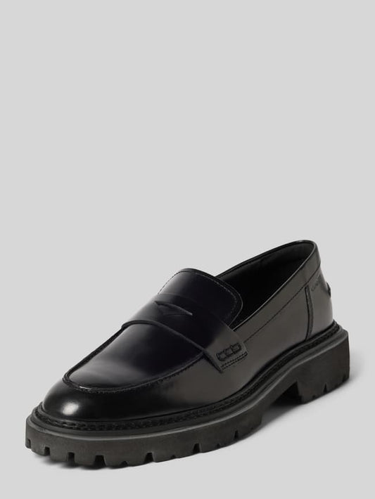 Lederloafer mit Schaftbrücke Modell 'Ivyhill' - Black