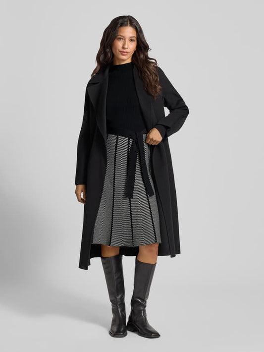 Midikleid aus Viskose-Mix - Black