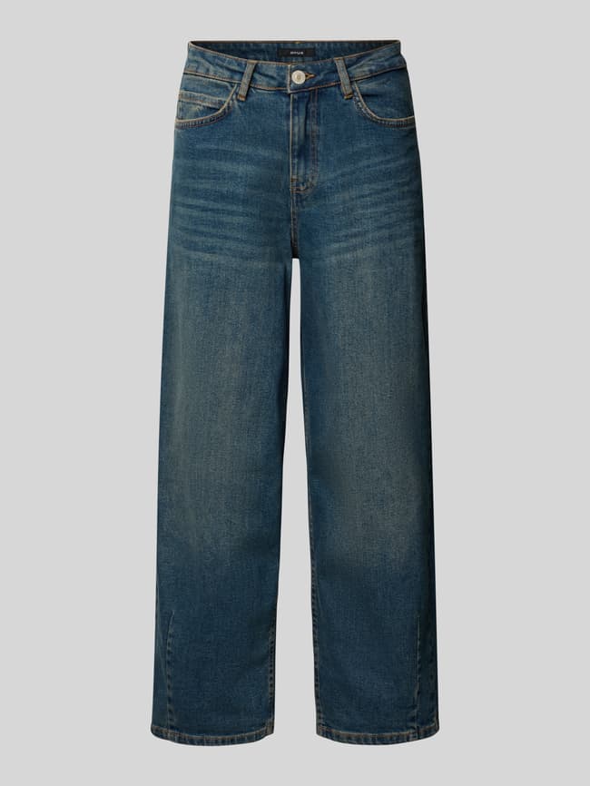 Barrel Fit Jeans im Used-Look Modell 'Lolah' - Jeansblau