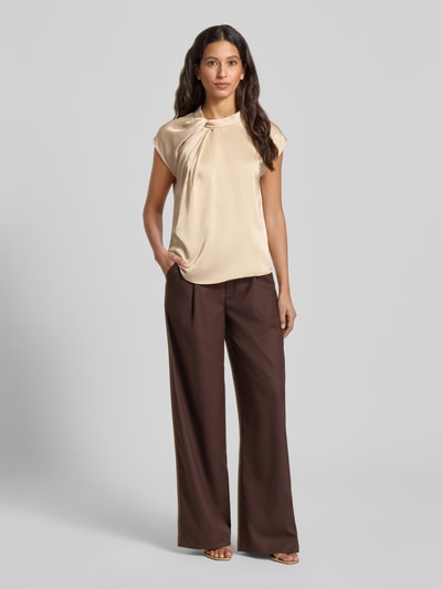 Blusenshirt mit Stehkragen - Sand