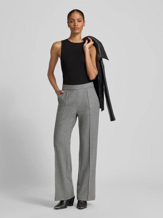 Regular Fit Hose mit Woll-Anteil Modell 'AVA' - Mittelgrau