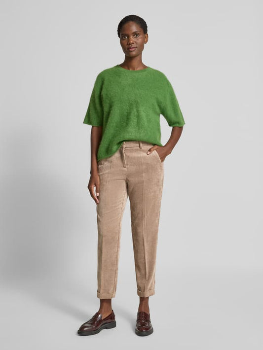 Cordhose mit Bügelfalten Modell 'KRYSTAL' - Taupe