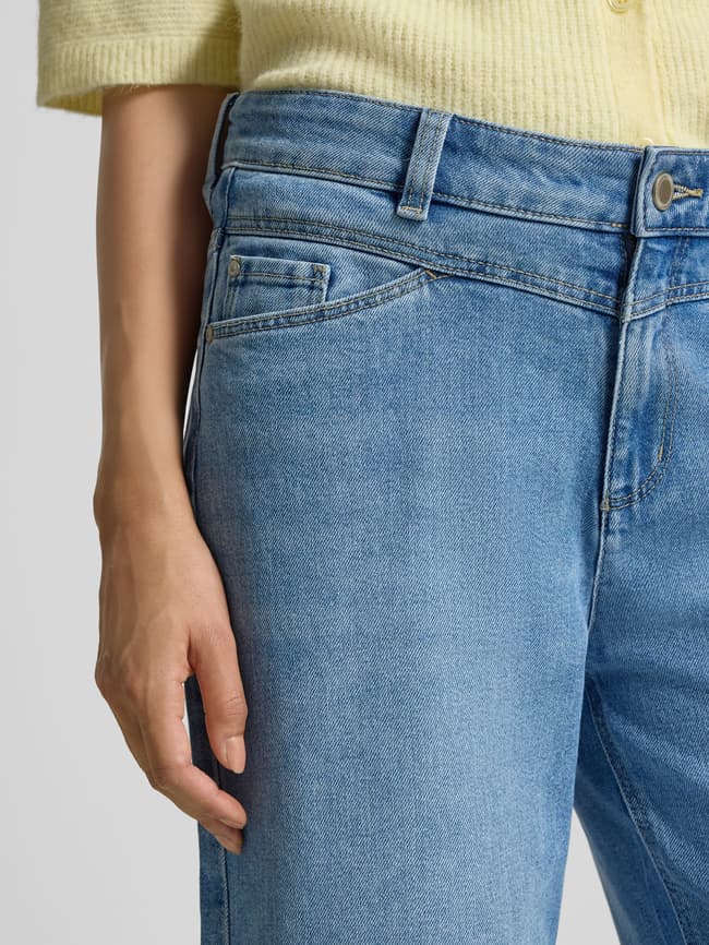 Barrel Jeans mit Eingrifftaschen - Jeansblau