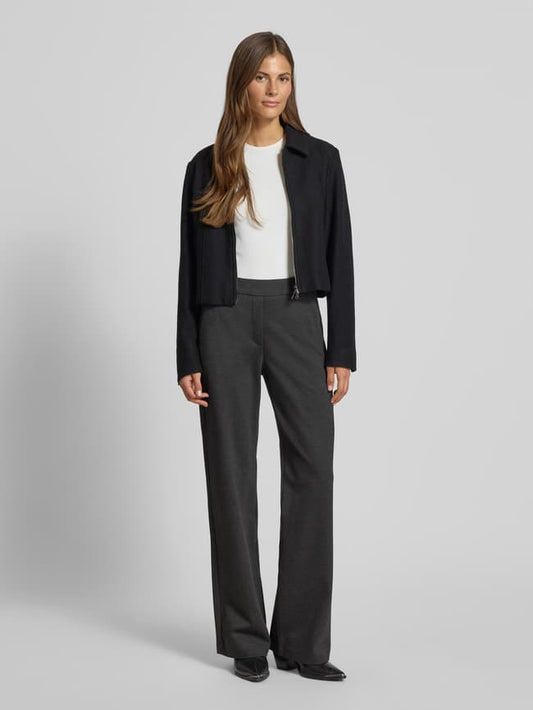 Loose Fit Stoffhose aus Viskose-Mix Modell 'Chiara' - Anthrazit