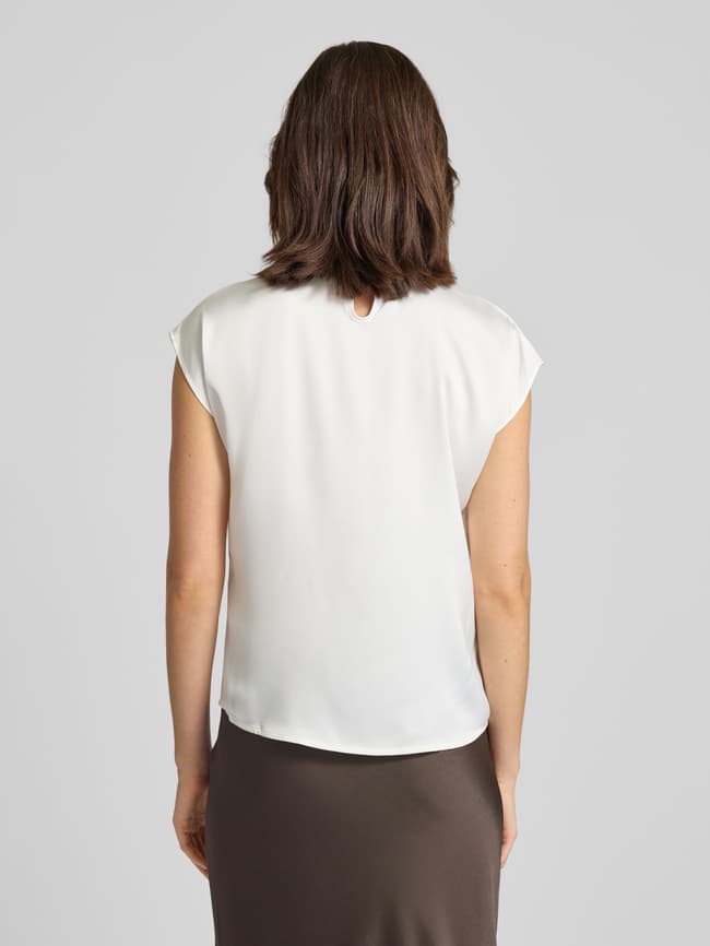 Blusenshirt mit Stehkragen - Offwhite