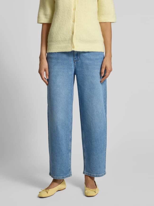 Barrel Jeans mit Eingrifftaschen - Jeansblau