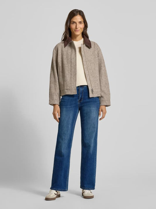 Wide Leg Jeans mit Gürtel - Jeansblau