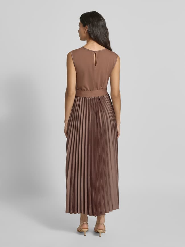 Ausgestelltes Midikleid mit Lyocell-Viskose-Anteil Modell 'SAMUELE' - Hellbraun