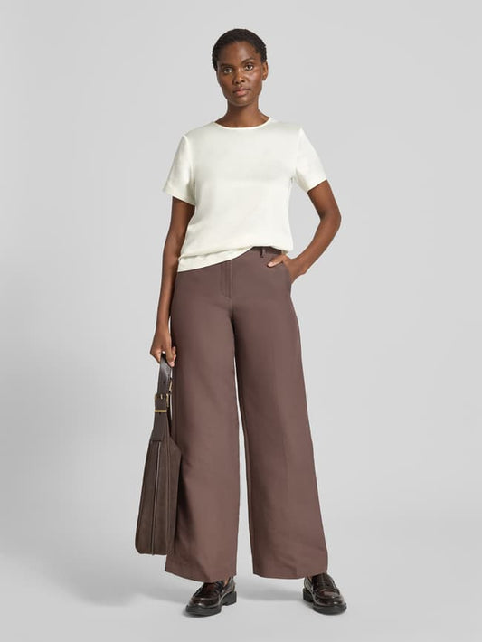 Christian Berg Woman Selection Regular Fit Blusenshirt mit Rundhalsausschnitt - Ecru