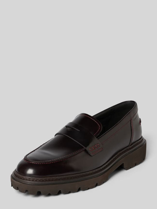 Lederloafer mit Schaftbrücke Modell 'Ivyhill' - Bordeaux