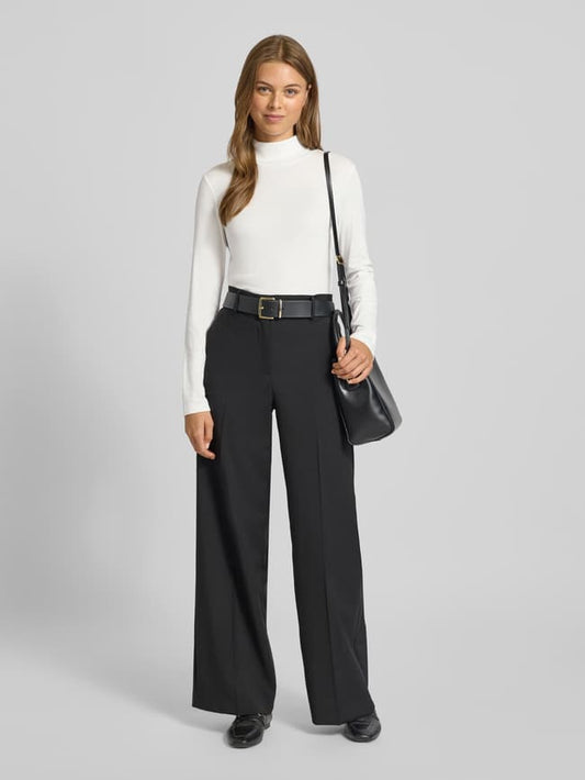 Regular Fit Langarmshirt aus Baumwoll-Mix mit Rollkragen - Offwhite