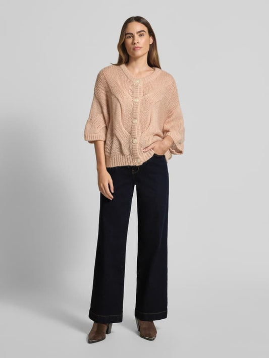 Wide Leg Jeans im 5-Pocket-Design - Dunkelblau