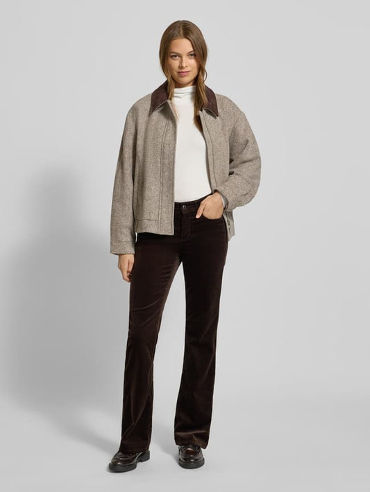 Flared Cordhose mit 5-Pocket-Design Modell 'PARIS' - Dunkelbraun