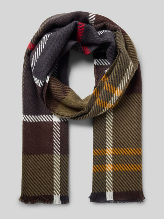Schal mit Allover-Muster Modell 'BLAIR TARTAN' - Oliv