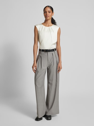 Blusenshirt mit gelegten Falten - Ecru