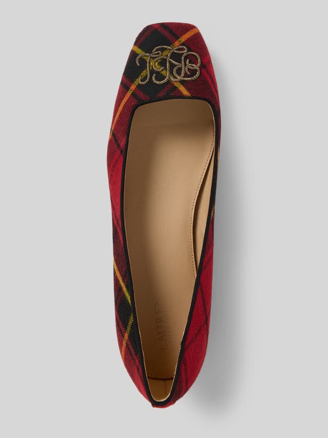 Ballerinas mit Label-Stitching - Black