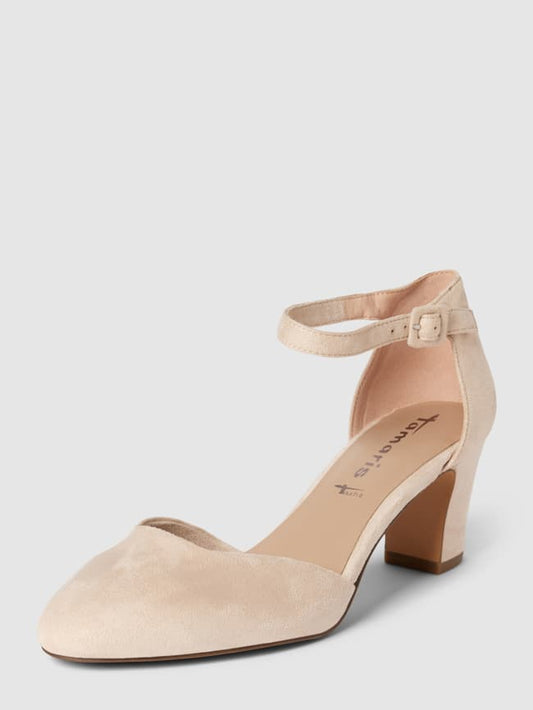 Pumps mit Blockabsatz - Beige
